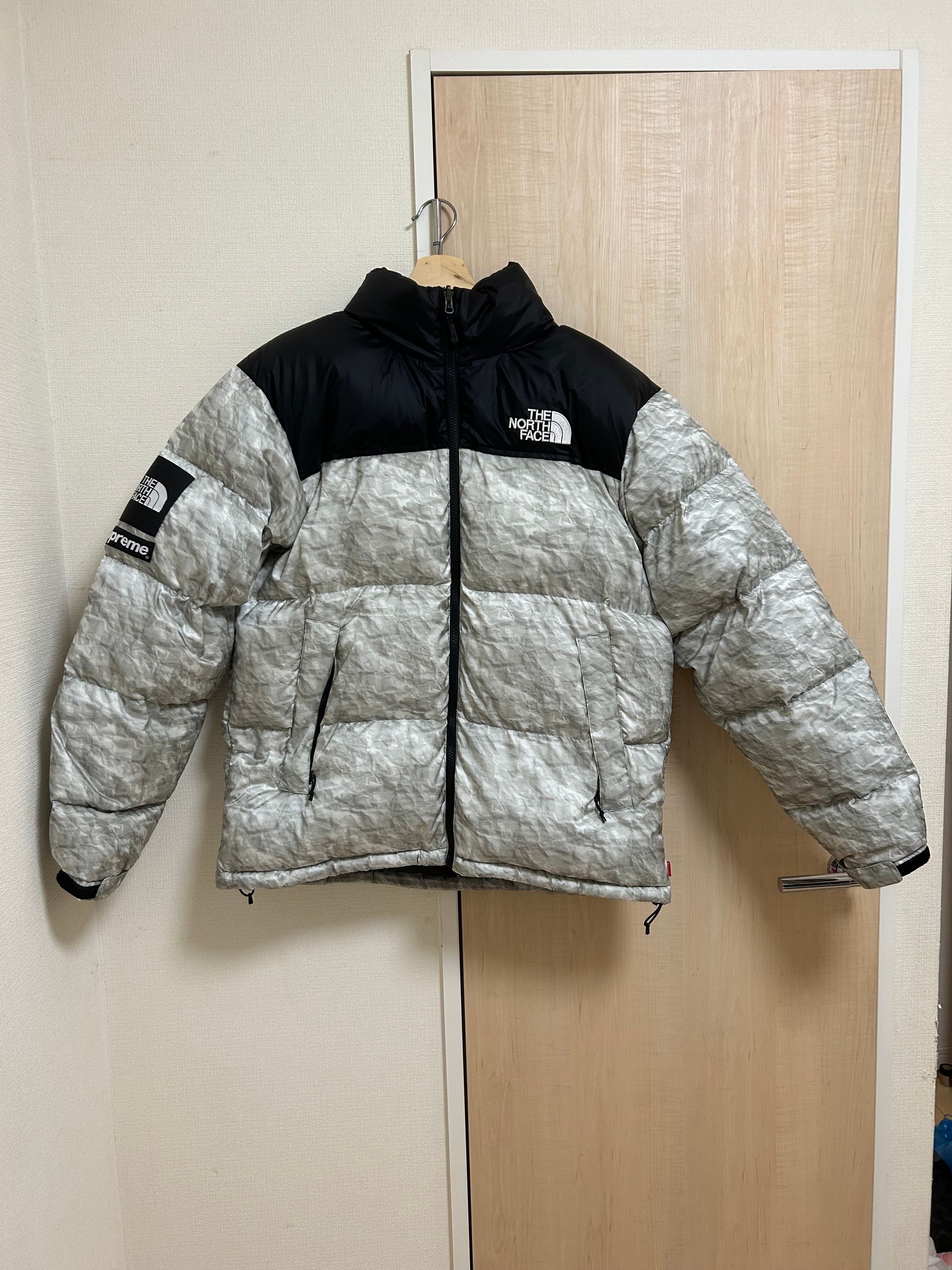 Supreme x The North Face Nuptse Jacket "White Paper Print"