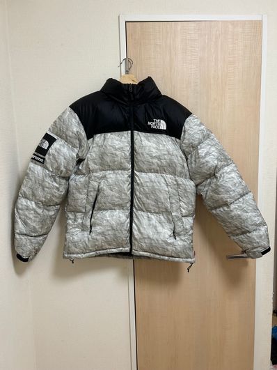 Supreme x The North Face Nuptse Jacket "White Paper Print"