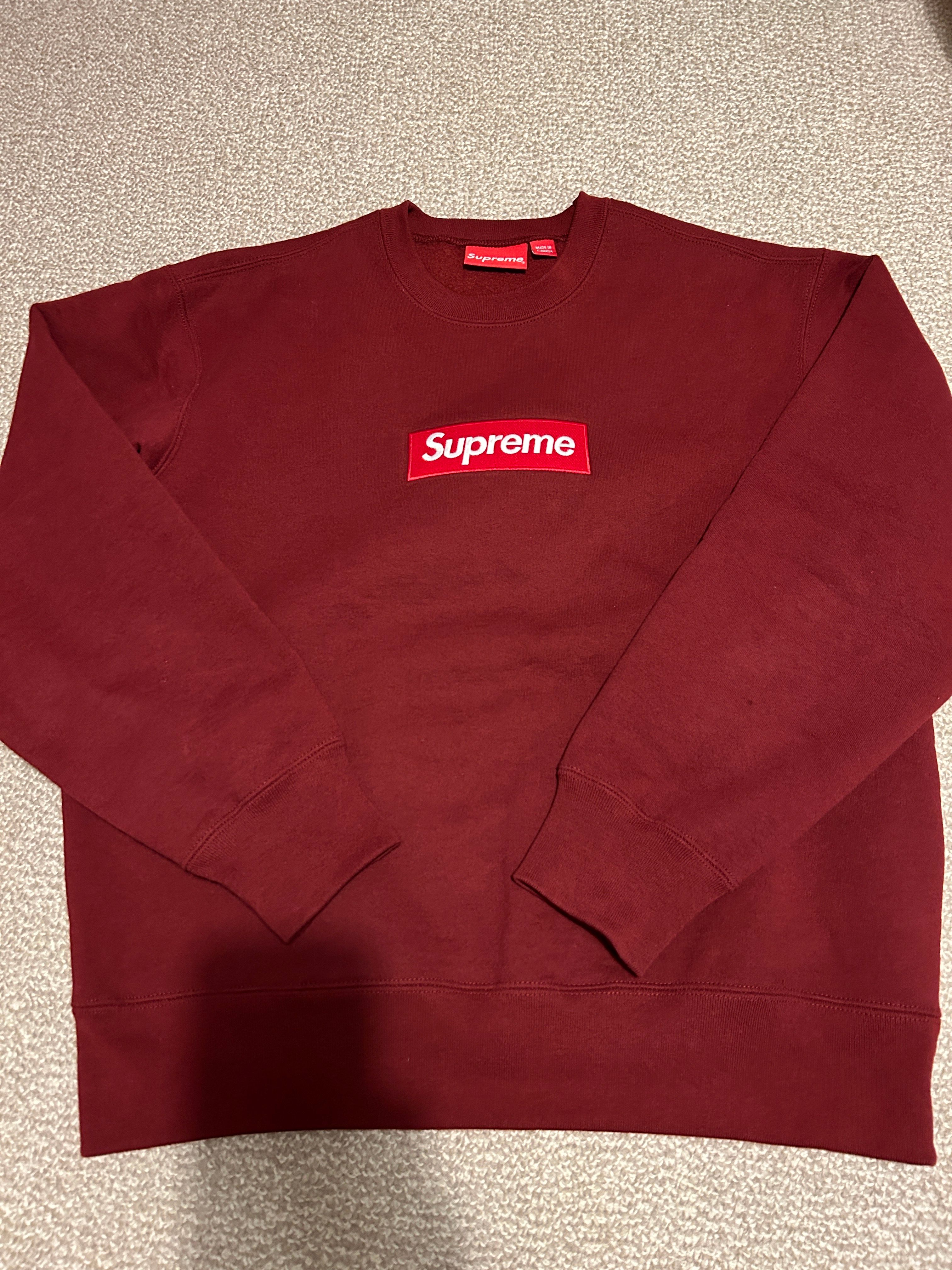 Supreme Box Logo Crewneck "Cardinal" (22FW)