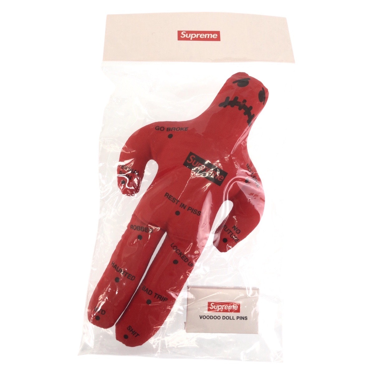 新品未使用 Supreme シュプリーム Voodoo Doll 針付き レッド 布 ブードゥードール 人形 604429 【中古】