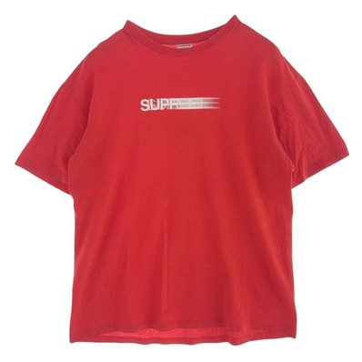 Supreme シュプリーム Tシャツ Motion Logo Tee モーション ロゴ 半袖 Tシャツ レッド系 L【中古】