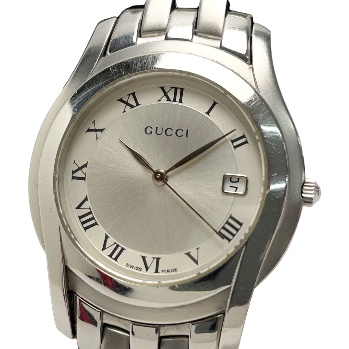 ☆☆GUCCI グッチ クォーツ アナログ ステンレス 5500M 腕時計 メンズ