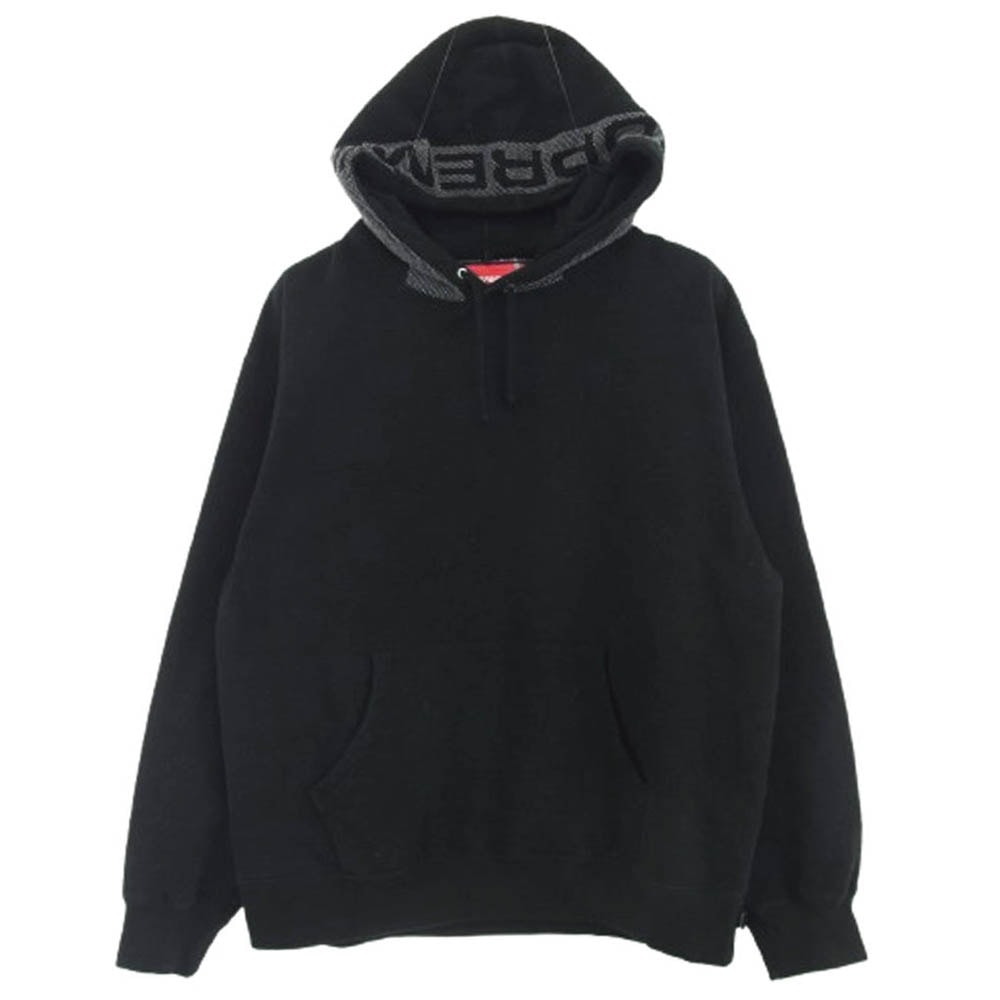 Supreme シュプリーム パーカー 24SS Jacquard Stripe Hooded Sweatshirt ジャガード ストライプ フーディー スウェット パーカー シャツ ブラック系 L【中古】