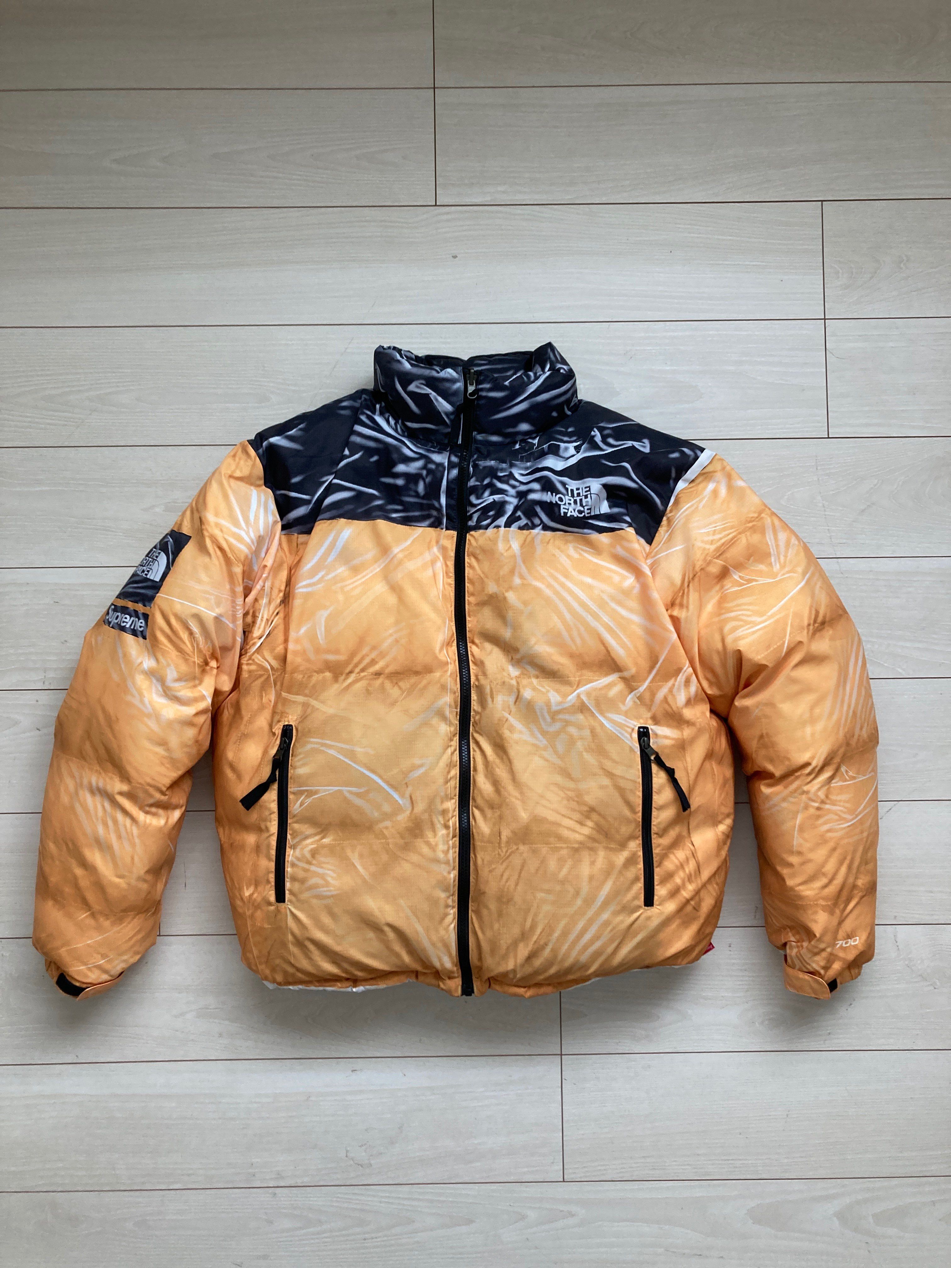 Supreme x The North Face Trompe Loeil Printed Nuptse Jacket "Yellow"