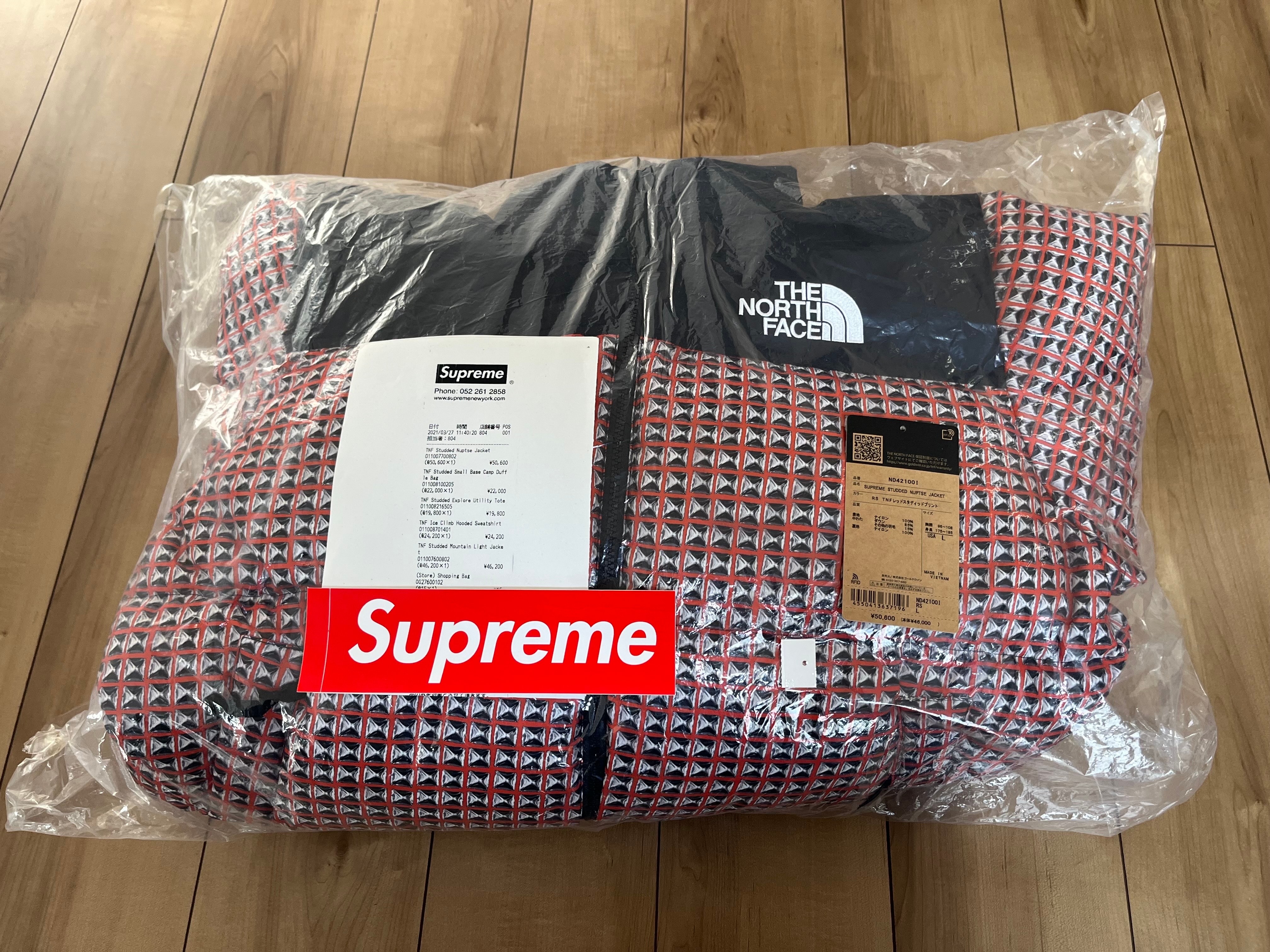 Supreme x The North Face Studded Nuptse Jacket "Red"