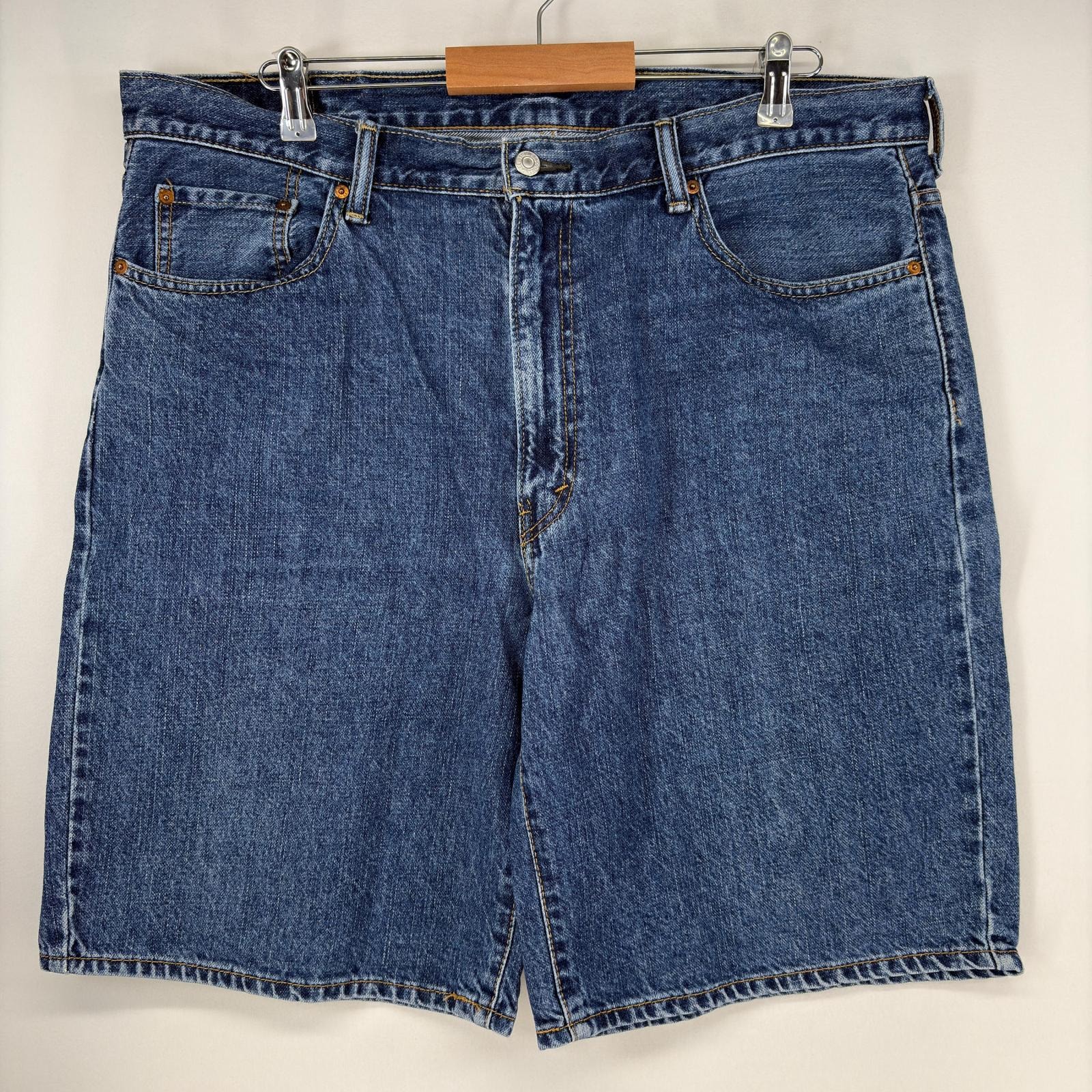 古着 リーバイス Levi's デニム ショートパンツ テーパード ジップ ジーパン ハーフパンツ 550 大きいサイズ w40  ブルー メンズ