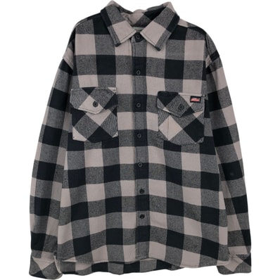 古着 ディッキーズ Dickies バッファローチェック 長袖 ヘビーネルチェックシャツ メンズL相当 ヴィンテージ/eaa646875