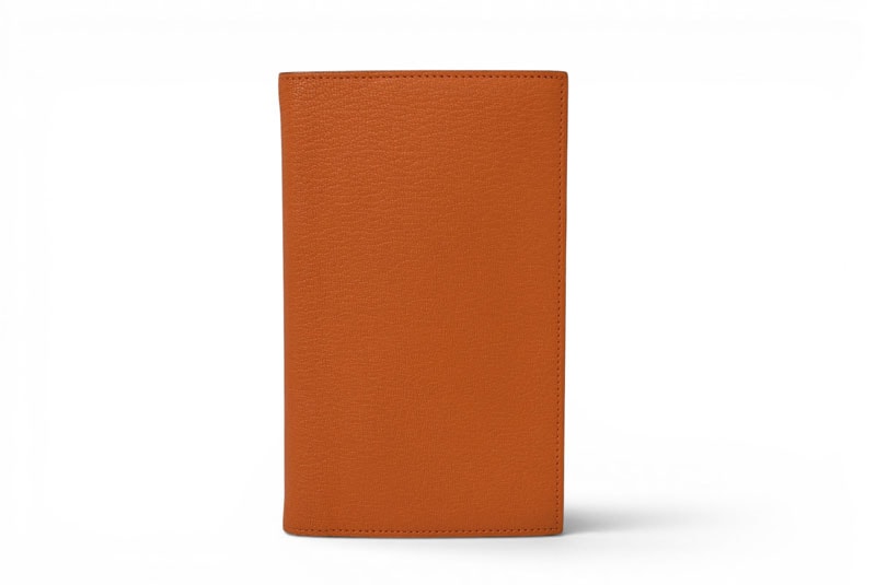 エルメス アジェンダ/手帳カバー/ダイアリー HERMES ノートブックカバー シェーブル オレンジ □N刻印【中古】