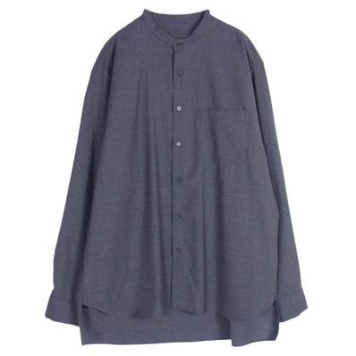 SOPHNET. ソフネット 長袖シャツ SOPH-222010 BIG BAND COLLAR SHIRT バンドカラー シャツ チャコール系 L【中古】