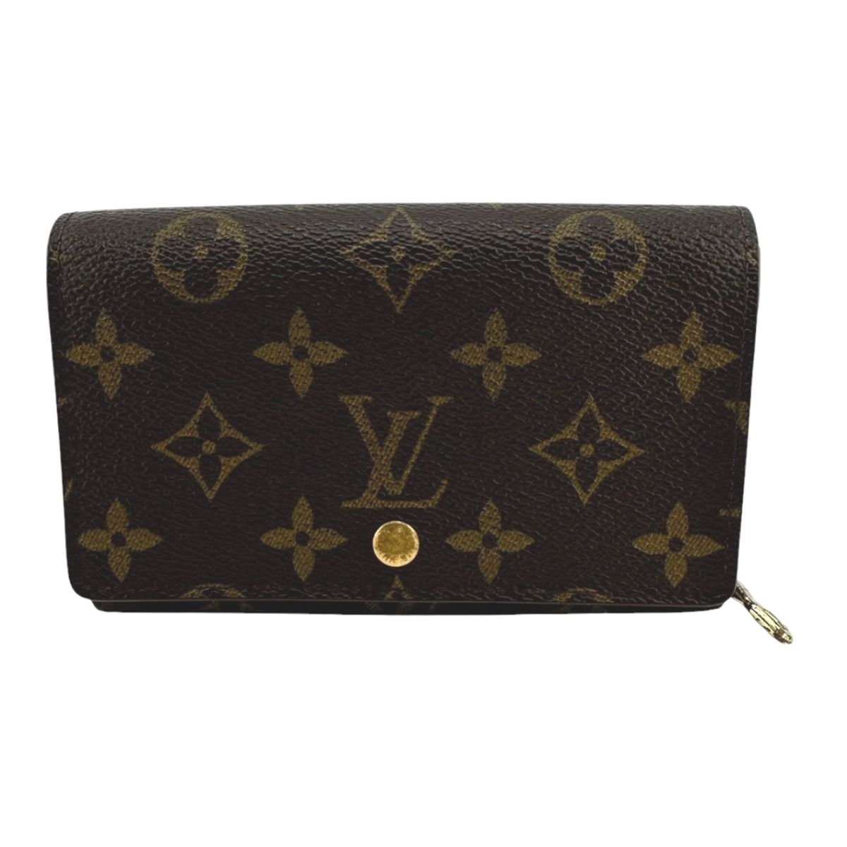 ルイヴィトン LOUIS VUITTON ポルトモネビエ・トレゾール M61730 モノグラム 二つ折り財布
