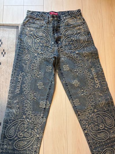 Supreme Bandana Jacquard Baggy Jean "Blue"