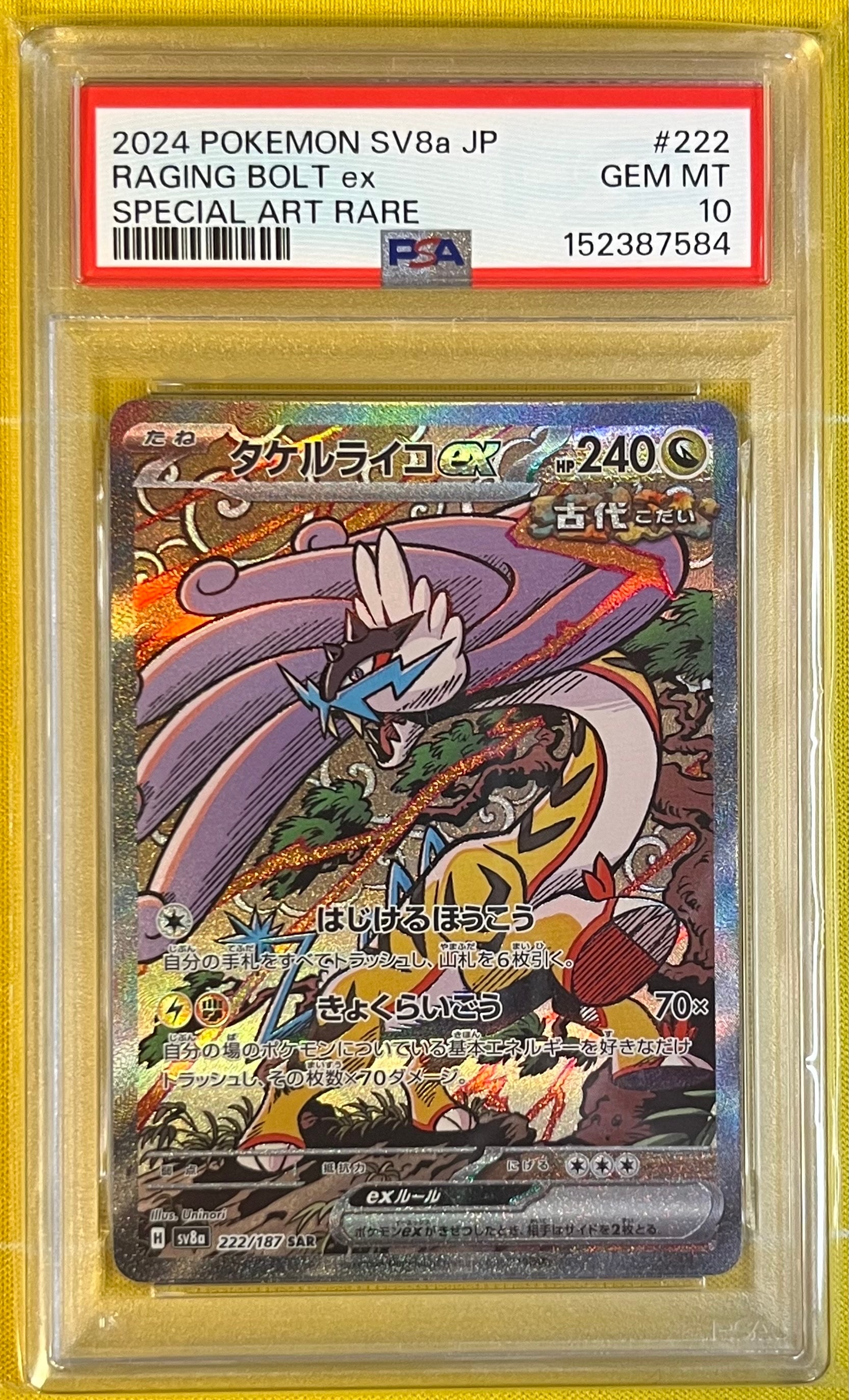 PSA10】タケルライコex SAR [SV8a 222/187](ハイクラスパック「テラス