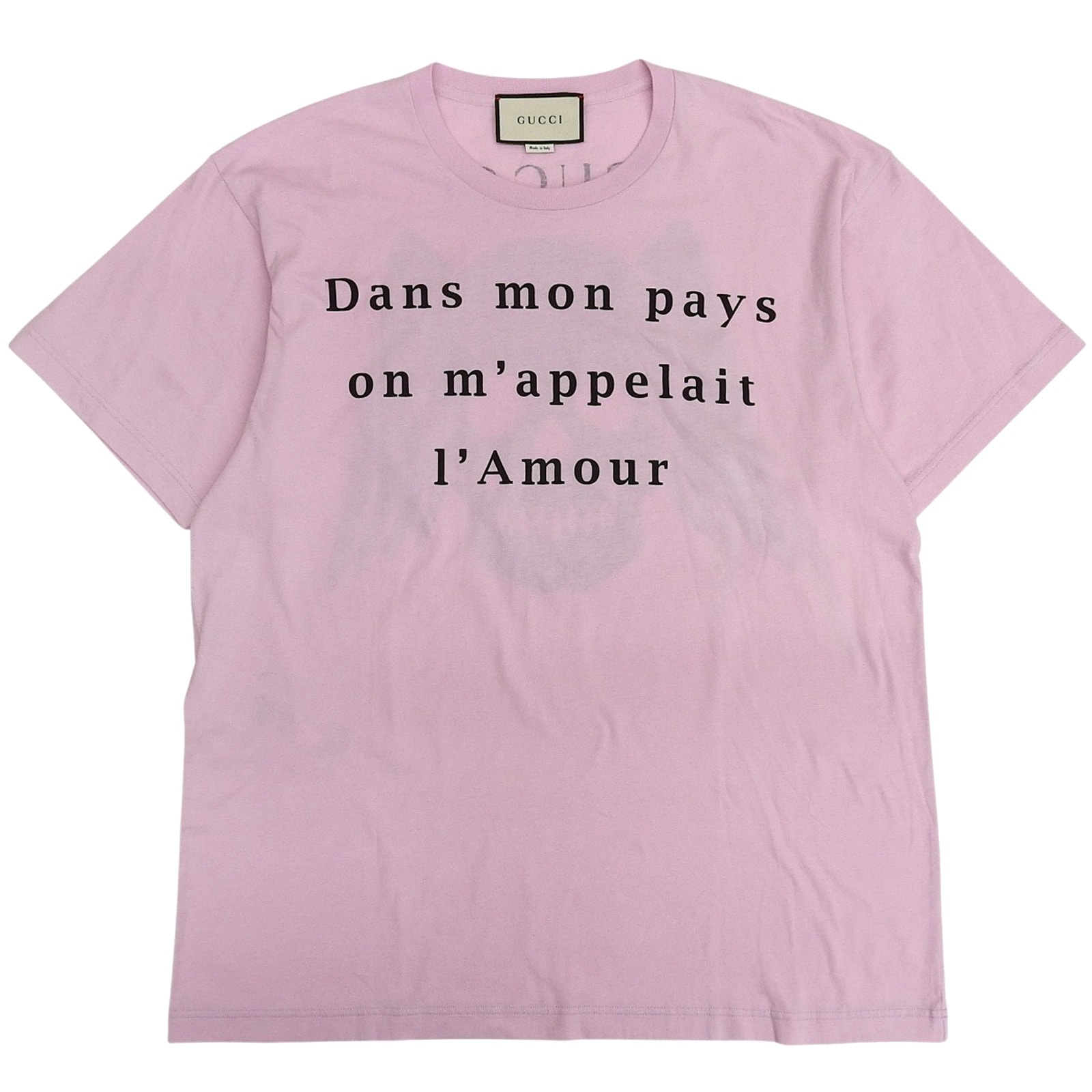 未使用品 グッチ 半袖Tシャツ ピンク メンズ S 539081