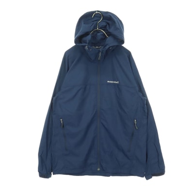 mont-bell モンベル ワンポイントロゴ 長袖 ナイロンジャケット S ネイビー系 フーディー