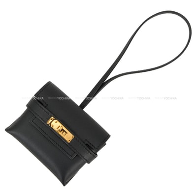 HERMES エルメス バッグチャーム ケリーフェスティバル 黒 (ブラック) スイフト ゴールド金具 K刻印 新品