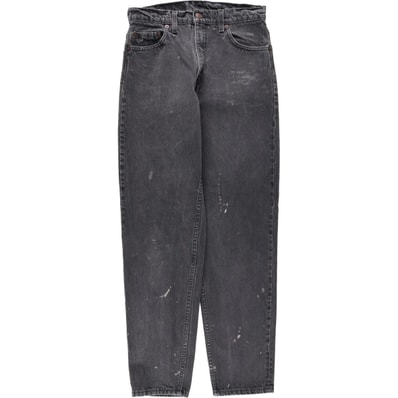 古着 90年代 リーバイス Levi's 550 RELAXED FIT TAPERED LEG ブラックデニム テーパードデニムパンツ USA製 メンズw29相当 ヴィンテージ/eaa663408