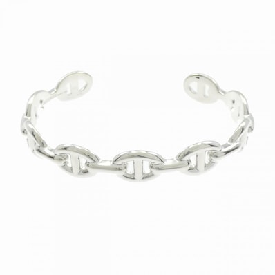 Hermes Chaine D'ancre Enchainee Bracelet Bangle "Silver"
