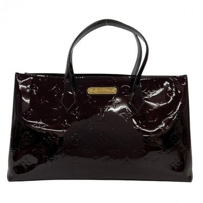 LOUIS VUITTON ルイヴィトン ハンドバッグ ヴェルニ ウィルシャー PM モノグラム M93641 パテントレザー アマラント ゴールド金具 レディース 美品【中古品】
