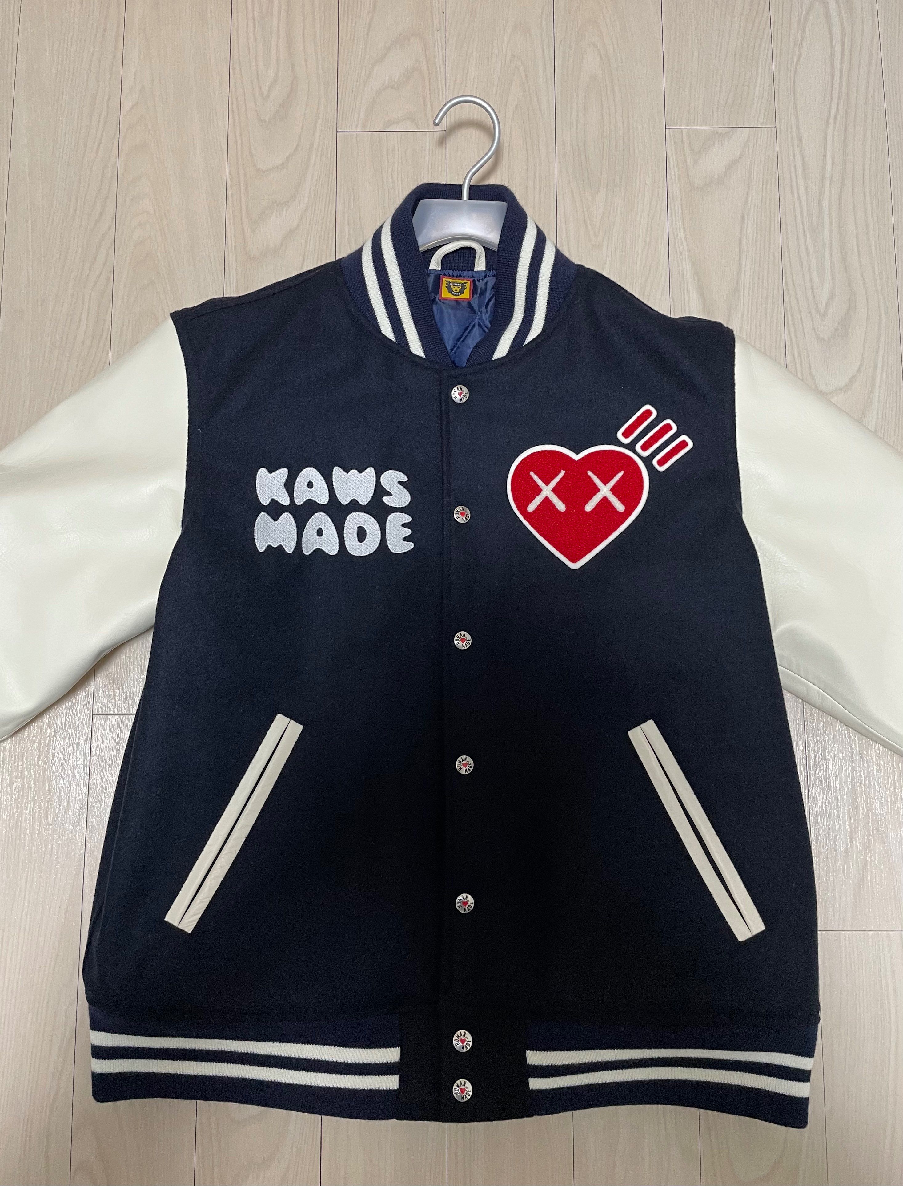 HUMAN MADE x KAWS VARSITY JACKET "Navy"
