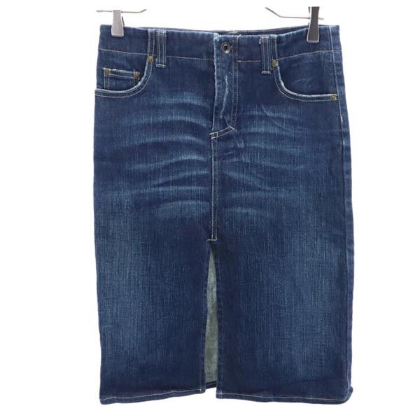 VERSACE JEANS COUTURE ヴェルサーチ ジーンズ クチュール スリット ミニ丈 スリット デニムスカート w26