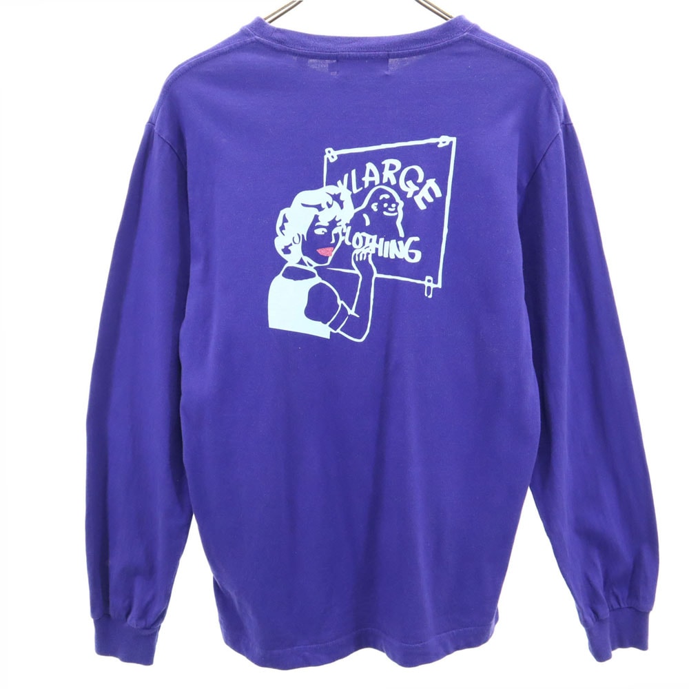 XLARGE エクストララージ バックプリント 長袖 Tシャツ S ブルー系 ロンT