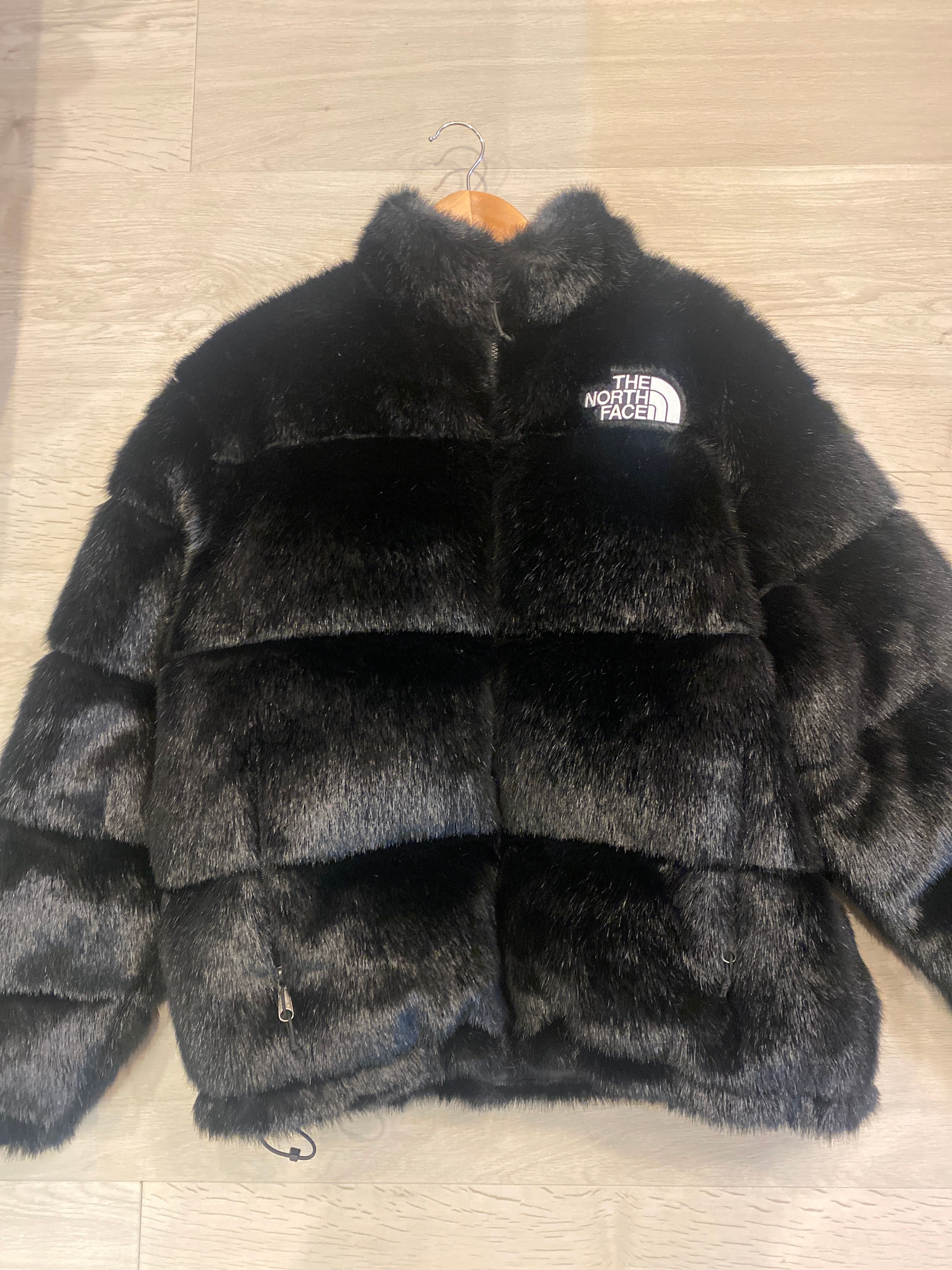 Supreme x The North Face Faux Fur Nuptse Jacket "Black"