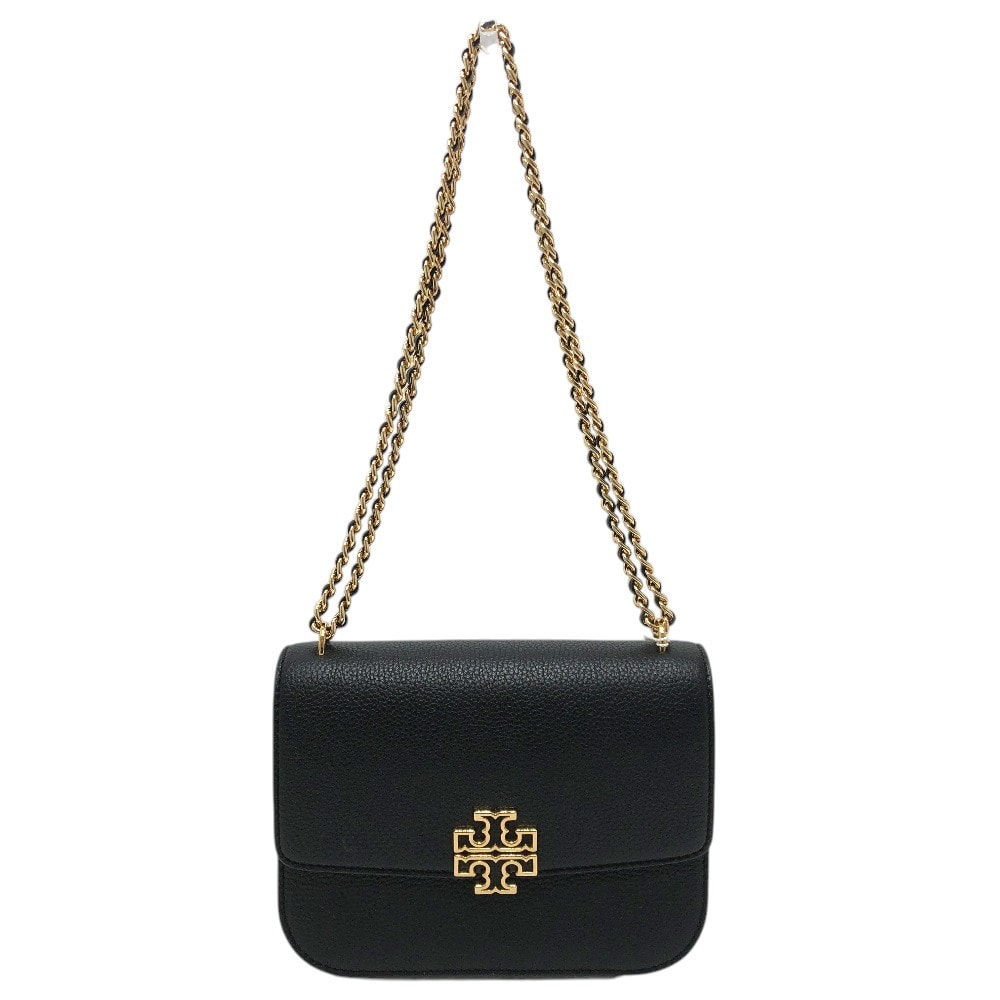 トリーバーチ Tory Burch ロゴ 140987 カバン チェーン ポシェット 2WAY 斜め掛け 肩掛け チェーンショルダー ショルダーバッグ レザー ブラック 未使用