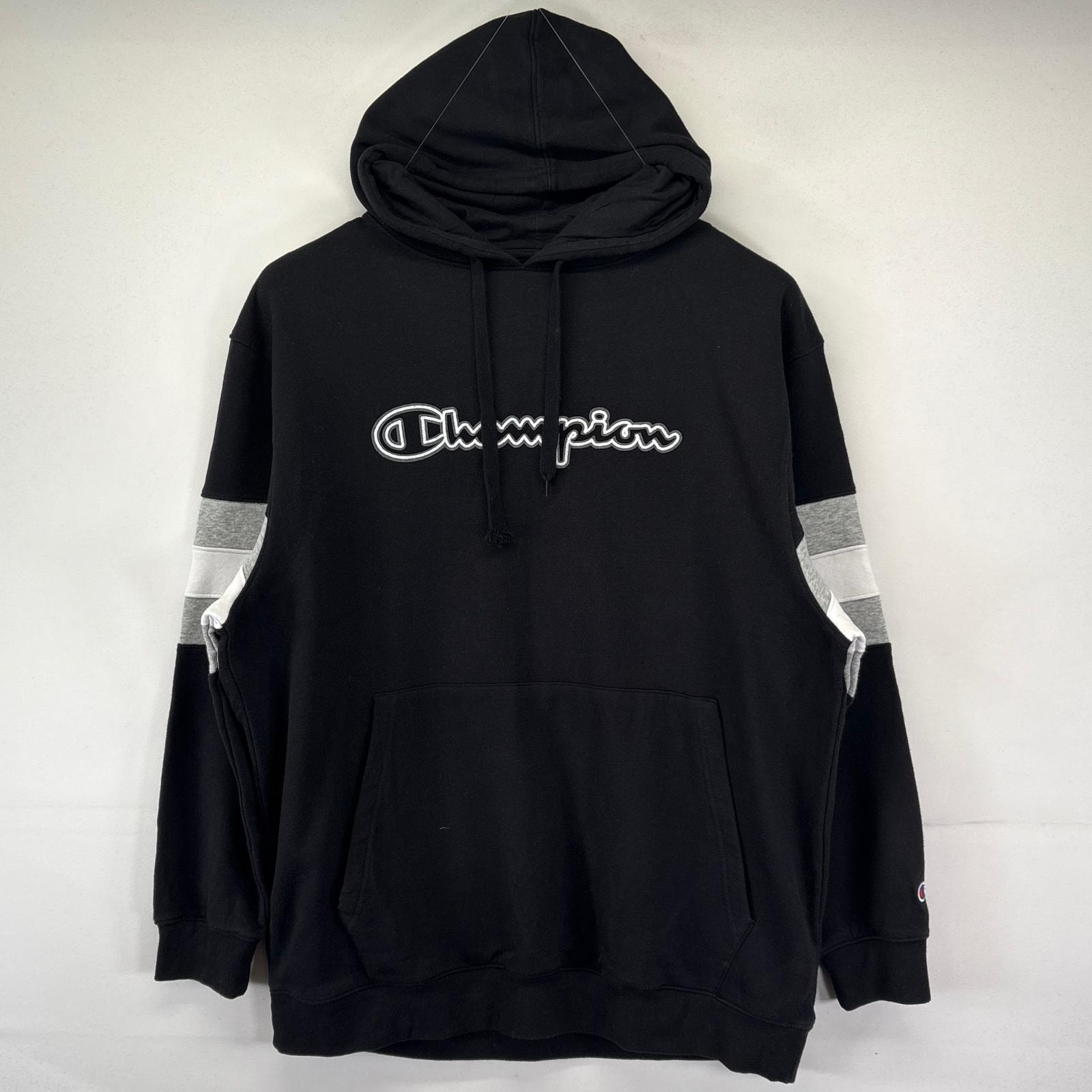 古着 チャンピオン Champion パーカー 大きいサイズ ビックロゴデザイン プルオーバー トレーナー フーディー 2XL マルチカラー メンズ