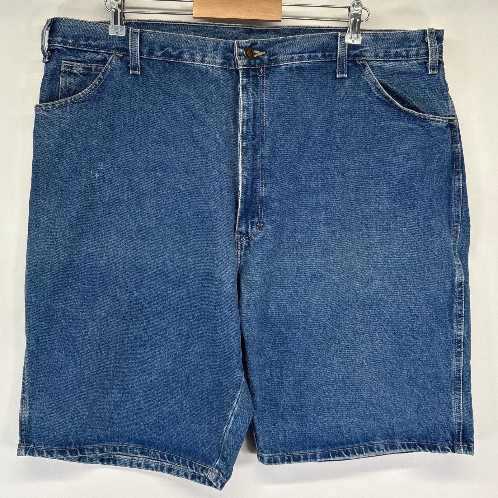 古着 ディッキーズ Dickies ショートパンツ デニム カーゴ ペインター 大きいサイズ ハーフ 半ズボン 短パン w42  ブルー メンズ