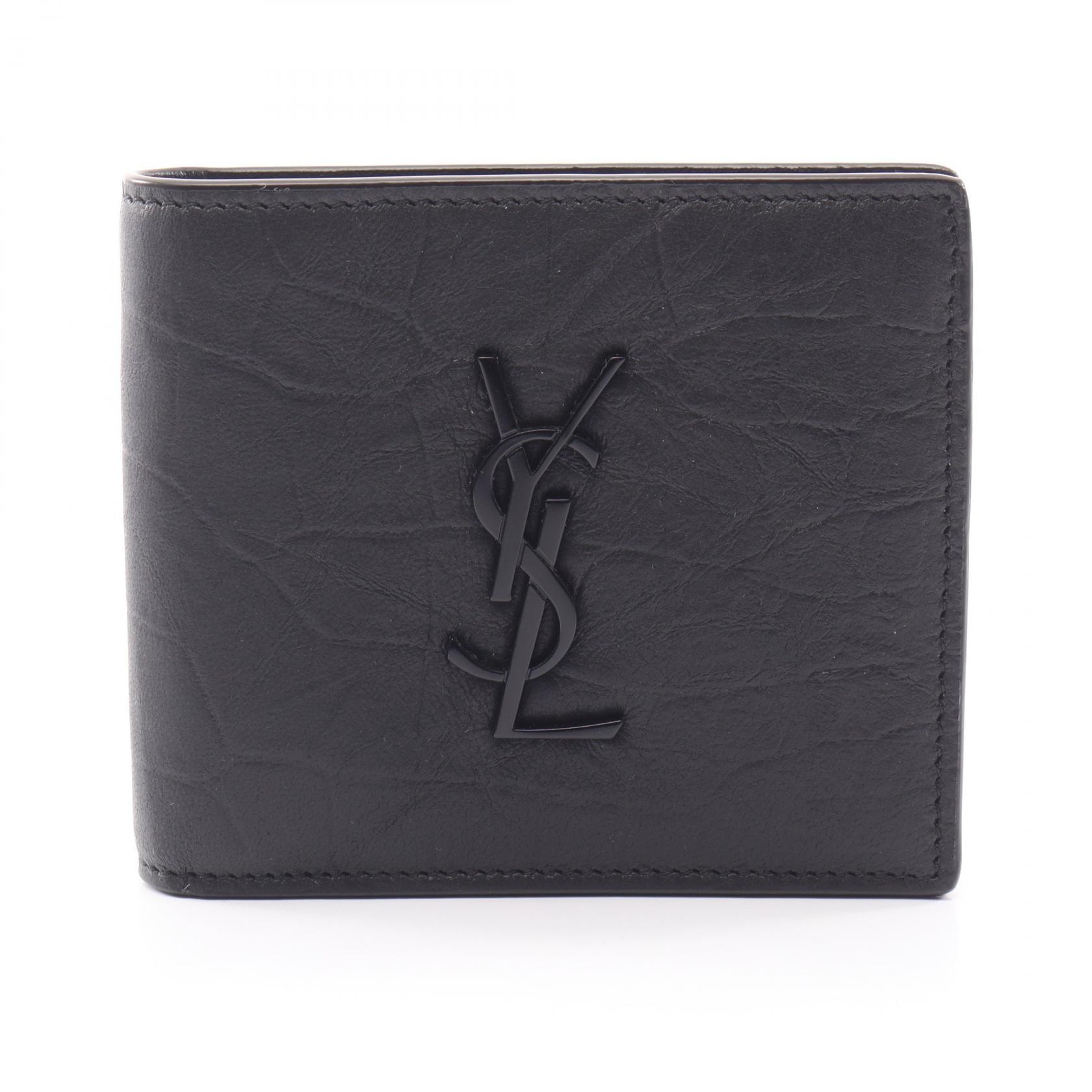 サンローランパリ SAINT LAURENT PARIS イースト ウエスト モノグラム ウォレット 札入れ 財布 レザー メンズ ブラック系 453276C9H0U1000 【新品】