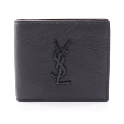 サンローランパリ SAINT LAURENT PARIS イースト ウエスト モノグラム ウォレット 札入れ 財布 レザー メンズ ブラック系 453276C9H0U1000 【新品】
