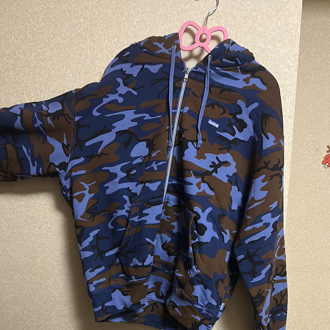 Supreme Small Box Zip Up Hooded Sweatshirt "BlueCamo"