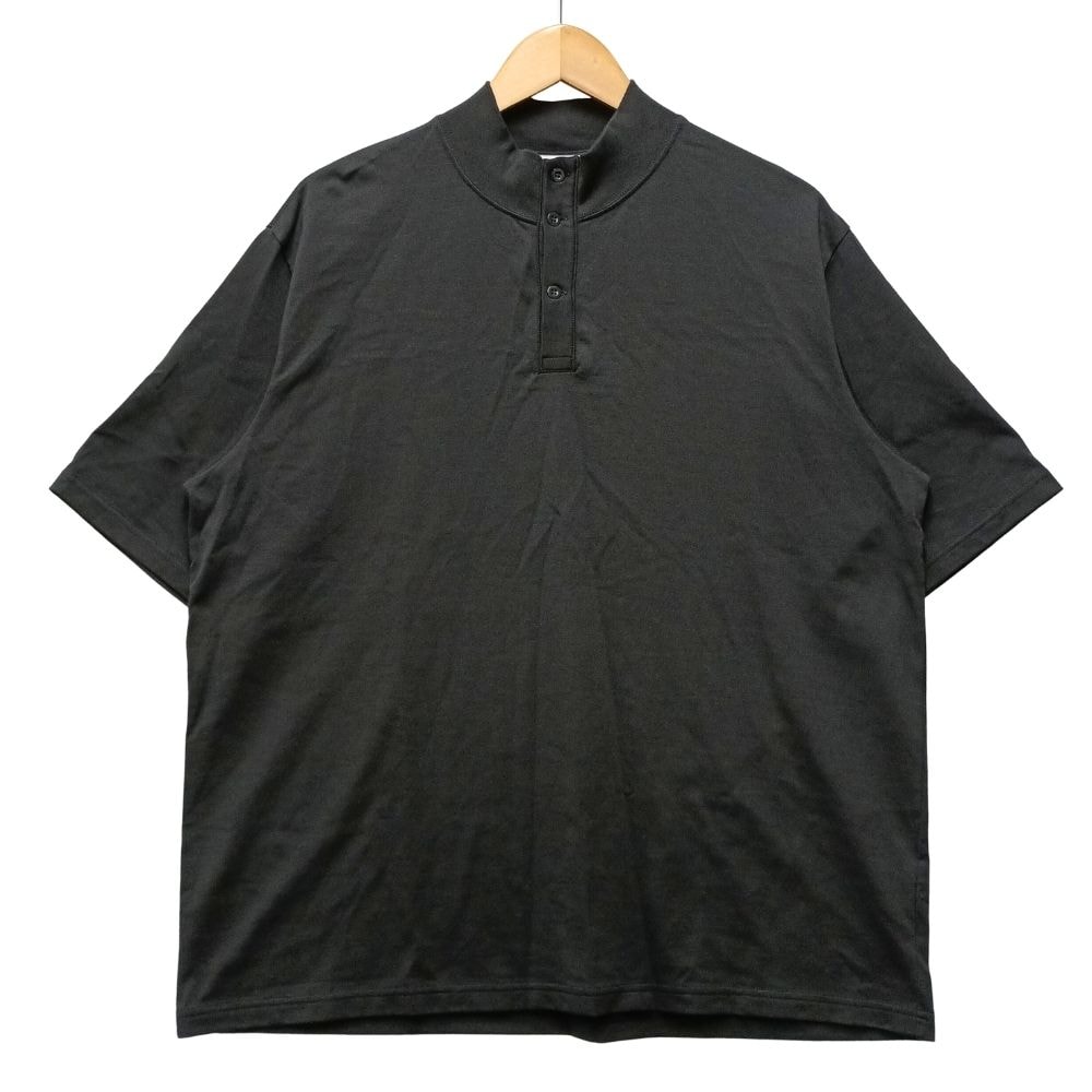 GRAPHPAPER グラフペーパー GM261-70350 Tri Spun Cotton S/S Henley High Neck Tee ヘンリーネック 半袖Tシャツ サイズ 2 正規品 / 54961