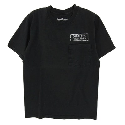 TENDERLOIN テンダーロイン Tシャツ T-TEE 1 GOD BLESS ポケット Tシャツ ブラック系 S【中古】