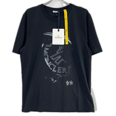モンクレール ジーニアス 1017 ALYX 9SM 21年 ブラック プリント Tシャツ M