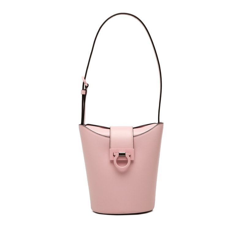 サルヴァトーレフェラガモ ガンチーニ ハンドバッグ ワンショルダー DH-21 1194 ピンク レザー レディース Salvatore Ferragamo 中古
