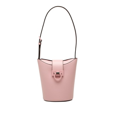 サルヴァトーレフェラガモ ガンチーニ ハンドバッグ ワンショルダー DH-21 1194 ピンク レザー レディース Salvatore Ferragamo 中古
