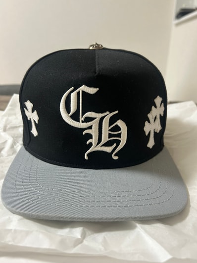 Chrome Hearts CH Hat Cross Patch Baseball Cap "Black/Grey/White"
