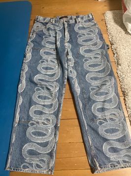 Supreme / HYSTERIC GLAMOUR Snake Double Knee Denim Painter Pant