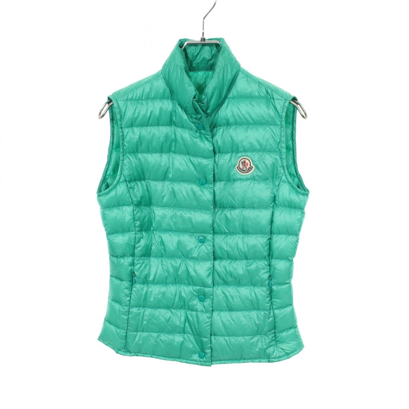 モンクレール MONCLER LIANE ダウンベスト 衣料品 アウター ナイロン レディース グリーン系 483099 【中古】