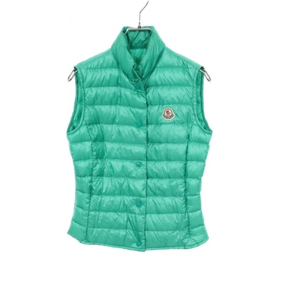 モンクレール MONCLER LIANE ダウンベスト 衣料品 アウター ナイロン レディース グリーン系 483099 【中古】