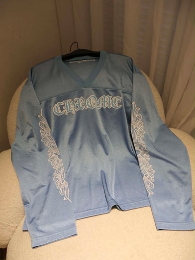 Chrome Hearts Mesh Warm Up Jersey "Light Blue"