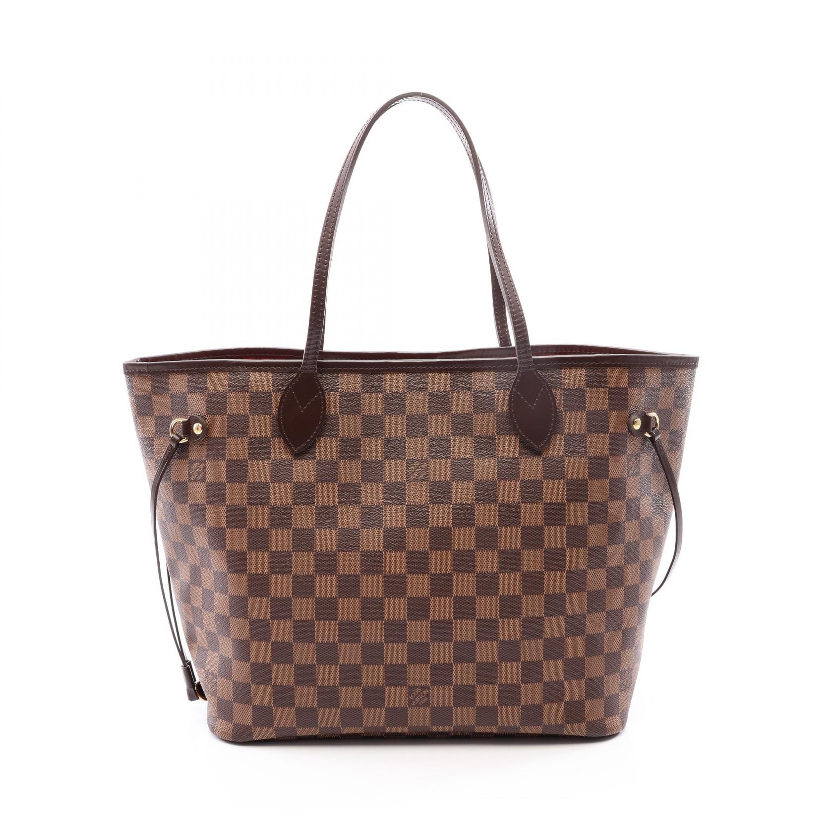 ルイ・ヴィトン LOUIS VUITTON ネヴァーフルMM ダミエエベヌ トートバッグ バッグ PVCコーティングキャンバス レザー ダミエ エベヌ レディース ブラウン系 N51105 【中古】