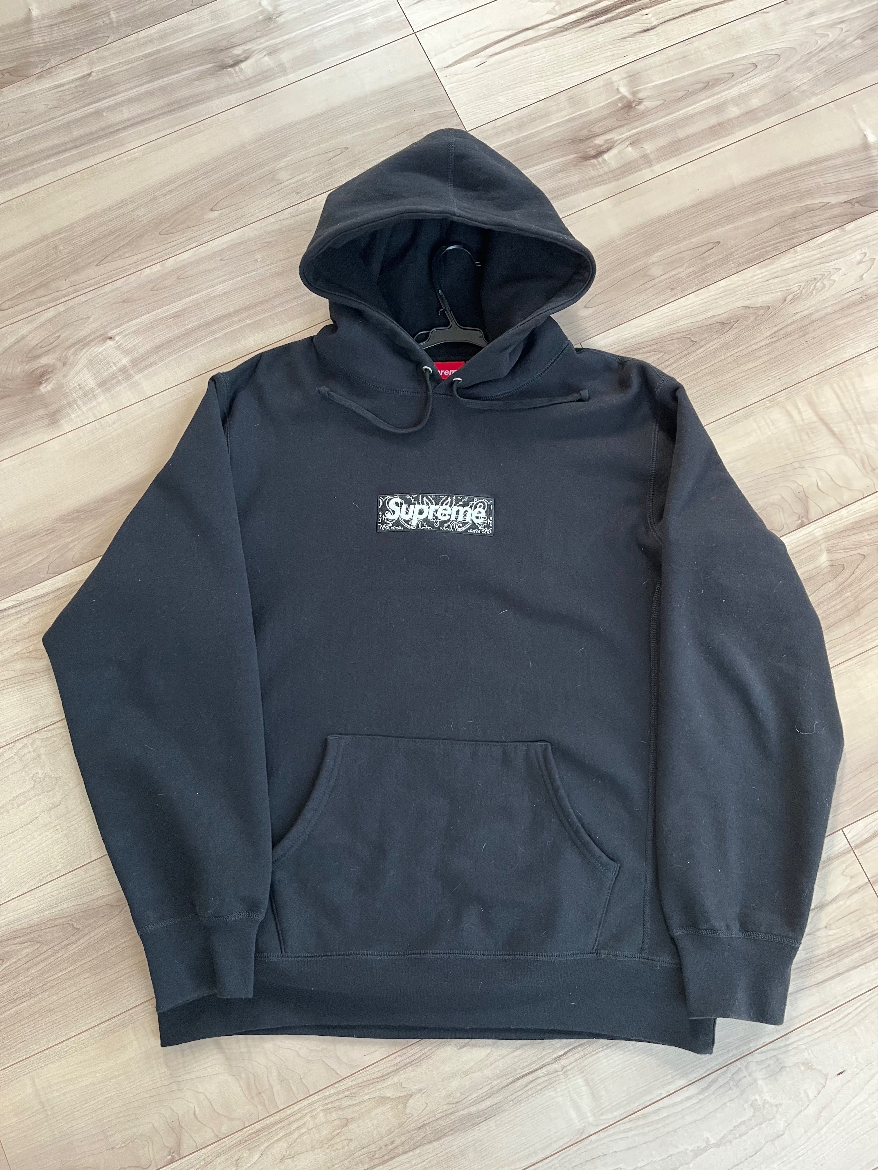 Supreme Bandana Box Logo Hooded Sweatshirt "Black"