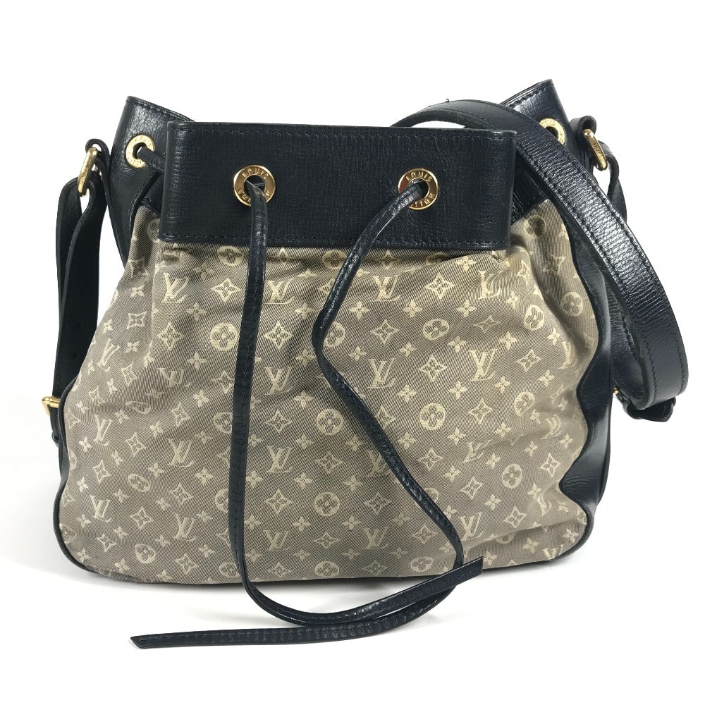 ルイヴィトン LOUIS VUITTON ノエPM ノエ PM M40680 モノグラムイディール カバン 斜め掛け 巾着 ショルダーバッグ モノグラムイディール アンクル ネイビー