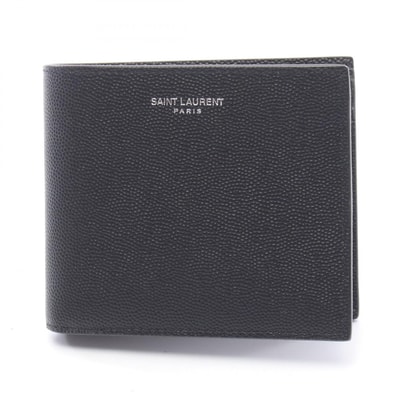 サンローランパリ SAINT LAURENT PARIS イースト ウエスト 二つ折り財布 財布 レザー メンズ ブラック系 396303BTY0N1000 【新品】