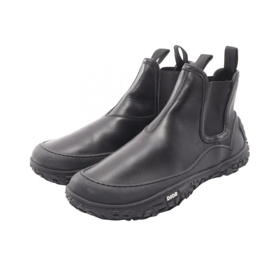 ディオール Dior B28 ショート ブーツ 靴 レザー メンズ ブラック系 【中古】