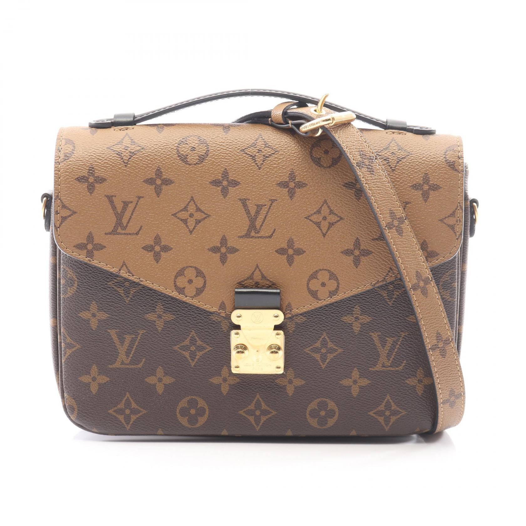 ルイ・ヴィトン LOUIS VUITTON ポシェット メティス MM 2WAY ハンドバッグ バッグ PVCコーティングキャンバス レザー モノグラム・リバース レディース ブラウン系 / ブラック系 M44876 【中古】