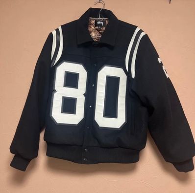 Stussy 80 Wool Varsity Jacket "Black"