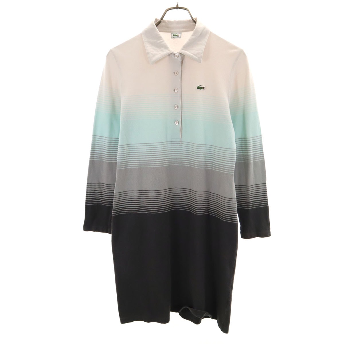 LACOSTE ラコステ 長袖 ポロ ワンピース 42 オフホワイト